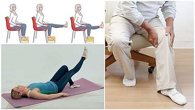 Therapeutische Gymnastik mit Arthrose des Kniegelenks